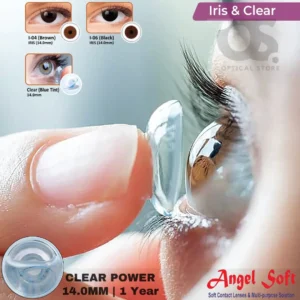 Angel Soft transparent power or Clear power contact lens, Disposable cosmetic eye lens