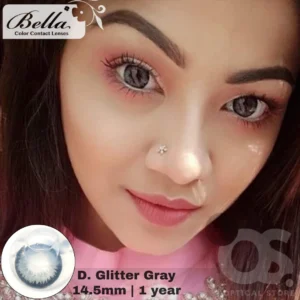 Bella Diamond Glitter Gray Color Contact Lens, Disposable cosmetic eye lens