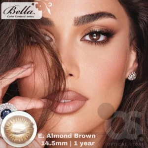 Bella Elite Almond Brown Color Contact Lens, Disposable cosmetic eye lens