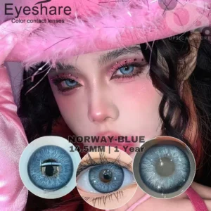 EYESHARE Norway Blue Color Contact Lens, Disposable cosmetic eye lens