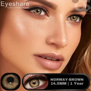 EYESHARE Norway Brown Color Contact Lens, Disposable cosmetic eye lens