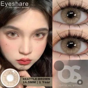 EYESHARE Seattle Brown Color Contact Lens, Disposable cosmetic eye lens