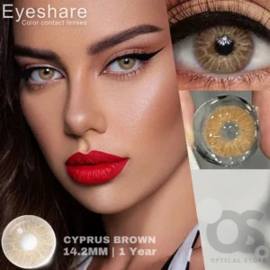 EYESHARE Cyprus Brown Color Contact Lens, Disposable cosmetic eye lens