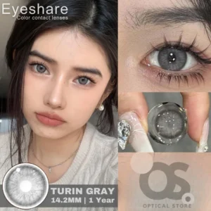 EYESHARE Turin Gray Color Contact Lens, Disposable cosmetic eye lens