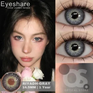 EYESHARE Riyadh Gray Color Contact Lens, Disposable cosmetic eye lens