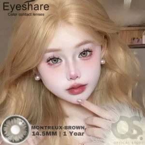 EYESHARE Montreux Brown Color Contact Lens, Disposable cosmetic eye lens