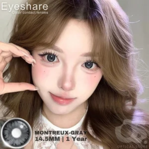 EYESHARE Montreux Gray Color Contact Lens, Disposable cosmetic eye lens