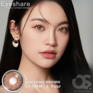 EYESHARE Lucerne Brown Color Contact Lens, Disposable cosmetic eye lens