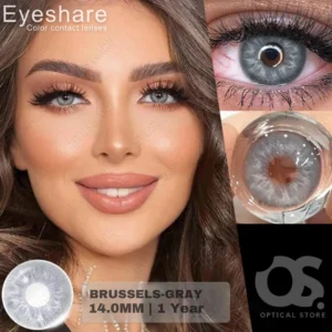 EYESHARE Brussels Gray Color Contact Lens, Disposable cosmetic eye lens