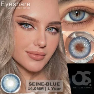 EYESHARE Seine Blue Color Contact Lens, Disposable cosmetic eye lens