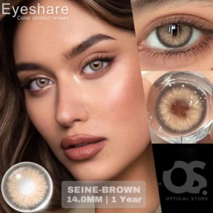 EYESHARE Seine Brown Color Contact Lens, Disposable cosmetic eye lens